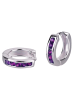 schmuck23 Creolen 925 Silber Zirkonia 0,3 cm x 1,2 cm