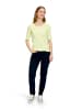 Betty Barclay Basic Shirt mit Rippenstruktur in Cream/Green
