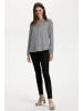 Kaffe Langarm-Bluse KAfana Regular fit in Black / Chalk Fan Print