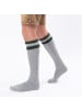 Occulto Lange Trachtensocken Wiesendistel in Hellgrau-Grün