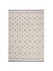 KADIMA DESIGN Waschbarer Teppich Kreuzornament Muster, Geometrisch, Küche in Grau-Beige