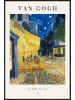 Juniqe Poster in Kunststoffrahmen "van Gogh - Café Terrace at Night" in Blau & Gelb