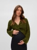 mama licious Gestricktes Oberteil in Winter Moss Melange