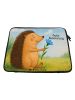 Mr. & Mrs. Panda Notebook Tasche Igel Blumen Design mit Spruch in Weiß