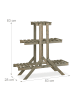 relaxdays Blumentreppe in Grau - (B)83 x (H)83 x (T)28 cm