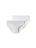 Schiesser Slip 2er Pack in Weiß/Grau