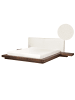 Beliani Doppelbett ZEN in Braun/Weiß - (W) 328 x (H) 86 x (L) 229 cm
