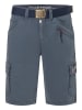 Timezone Knielange Cargo Shorts Gürtel Regular Passform in Blau