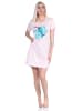 NORMANN kurzarm Nachthemd Schlafshirt frohen Designs - 66964 in bunt