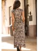 LASCANA Maxikleid in schwarz-orange bedruckt