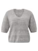 YAYA MELANGE KNIT V-NECK in Cloud Grey