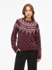 Vila Weihnachtspullover in Fig