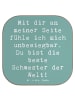 Mr. & Mrs. Panda Glasuntersetzer Spruch Beste Schwester mit Spruch in Meeresbrise