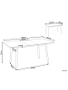 Beliani Esszimmertisch MIRABEL in Weiß/Braun - (W) 80 x (H) 75 x (L) 120 cm