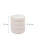 relaxdays Sitzhocker Bubble Zylinder in Creme in Schaumstoff - (B)42 x (H)47 x (T)42 cm