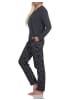 NORMANN Langarm Pyjama Schlafanzug Hose AnimalprintLook - 78561 in anthrazit