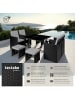 tectake Rattan-Gartenlounge für 4 bis 8 Personen, Inkl. Schutzhülle