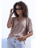 LASCANA Plisseeshirt in taupe