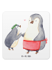 Mr. & Mrs. Panda Untersetzer für Gläser Pinguin mit Kind ohne Sp... in Weiß