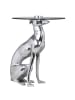 FineBuy Beistelltisch in Silber / Aluminium / 40x40x50