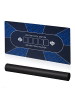 relaxdays Pokermatte in Blau - 120 x 60 cm