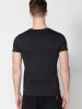 KOROSHI T-shirt mit kurzen ärmeln in schwarz