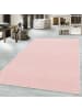 KADIMA DESIGN Teppich Kurzflor Unifarben Polypropylen saugroboter Wohnzimmer in Rosa