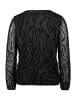 BETTY & CO Blusenshirt mit Raffung in Schwarz/Schwarz