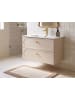 Beliani Badezimmerschrank mit Waschbecken TARUMIR in Beige/Gold