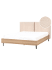 Beliani 2-tlg Doppelbett LIMANTON in Beige/Schwarz/Braun