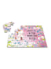 Mr. & Mrs. Panda Puzzlespiel Einhorn Näherin mit Spruch in Rot Pastell