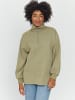 MAZINE Sweatshirt Barry Half Zip in moss mel.