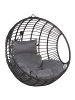 Beliani Hängesessel ASPIO in Schwarz/Grau - (W) 99 x (H) 99 x (L) 65 cm