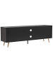 Beliani TV-Möbel INDIO in Schwarz/Gold - (W) 166 x (H) 57 x (L) 40 cm