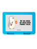 Mr. & Mrs. Panda Bento Box Pinguin Pommes mit Spruch in Grau Pastell