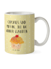 Mr. & Mrs. Panda Kaffeetasse Cupcake mit Spruch in Gelb Pastell