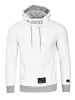 Rusty Neal Stehkragen Sweatshirt mit Kapuzen in Weiß