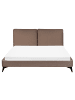 Beliani 2-tlg Doppelbett MELLE in Braun/Schwarz