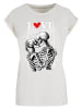 F4NT4STIC Extended Shoulder T-Shirt Love is all you need in Whitesand