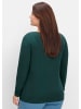 sheego by Joe Browns Langarmshirt in tiefgrün