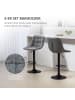 HOMCOM Barhocker-53L x 47B x 96-117H cm-Dunkelgrau