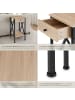 tectake Beistelltisch Dayton 35 x 35 x 70,5 cm, Industrial Holz hell, Eiche Sonoma