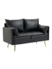 en.casa Sofa Sysmä in Schwarz (H)72cm (B)122cm (T)65cm