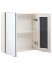 Beliani Bad-Spiegelschrank NAVARRA in Weiß/Silber - (W) 60 x (H) 60 x (L) 14 cm