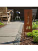 relaxdays Edelrost-Gartendeko "Biergarten" in Braun - 85 x 28 cm