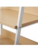 relaxdays Standregal in Weiß/ Natur – (B)60 x (H)170 x (T)30 cm