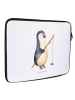 Mr. & Mrs. Panda Notebook Tasche Pinguin Angler ohne Spruch in Weiß