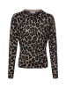 Marie Lund Strickpullover in melange schwarz - 0001