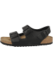 Birkenstock Sandale Milano Naturleder schmal in schwarz