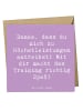 Klappkarte Spruch Motivierender Fitness-Trainer... in Lavendeltraum